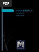 Simplified C++ 40 programs user manual