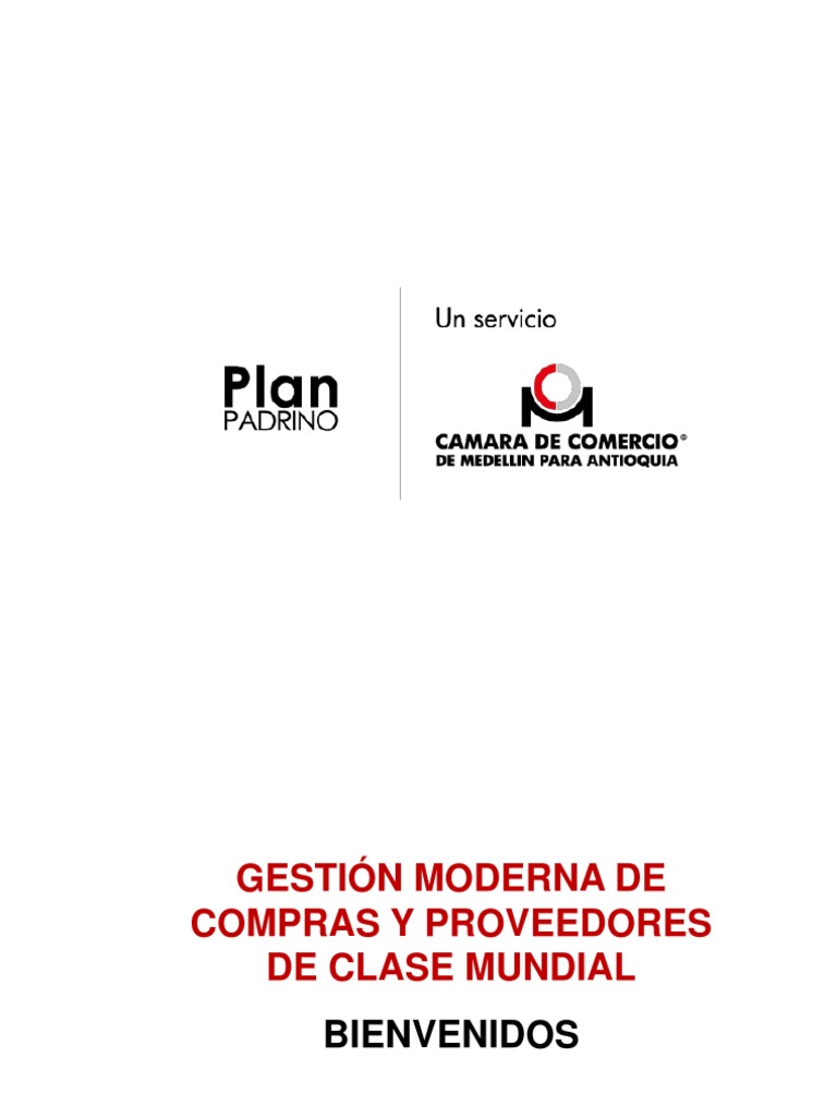 Gestion Moderna de Compras y Abastecimiento de Clase Mundial CCio PDF ...