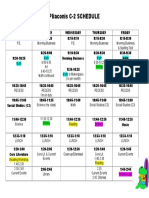 Pliaconis Daily Schedule 2019-20