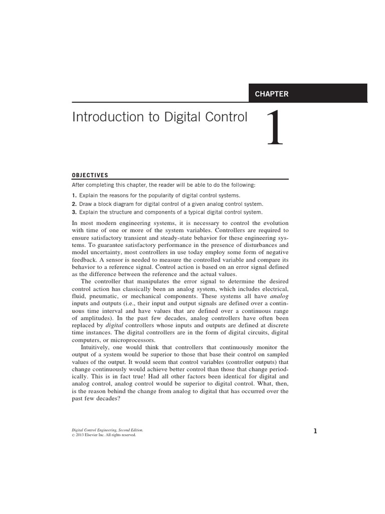 Introduction To Digital Control Digital Control Engineering, Second