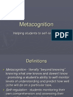 Metacognition: Helping Students To Self-Regulate