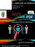 Designacion de Personas y Coordinacion de Esfuerzos