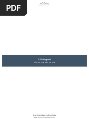 SEO Studies Report