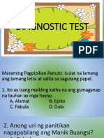Diagnostic Test in Filipino 7