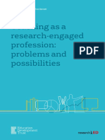 Teaching As A Research-Engaged Profession: Problems and Possibilities