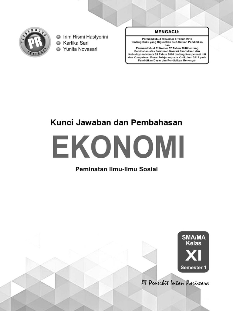 01 Kunci Pr Ekonomi 11a Edisi 2019 Pdf