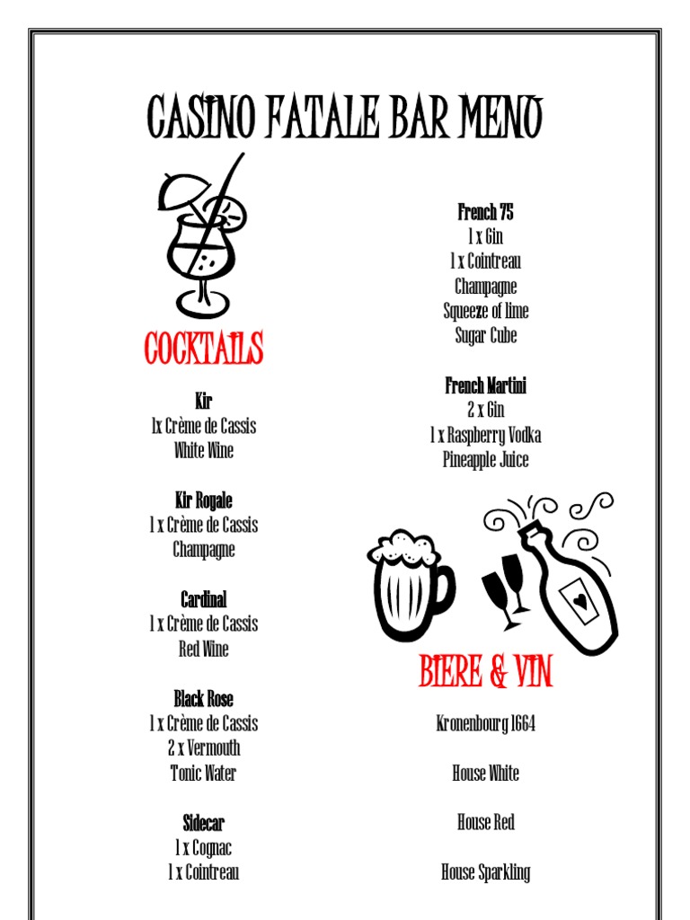 Bar Menu | PDF