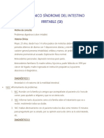 Caso clínico del síndrome del intestino irritable