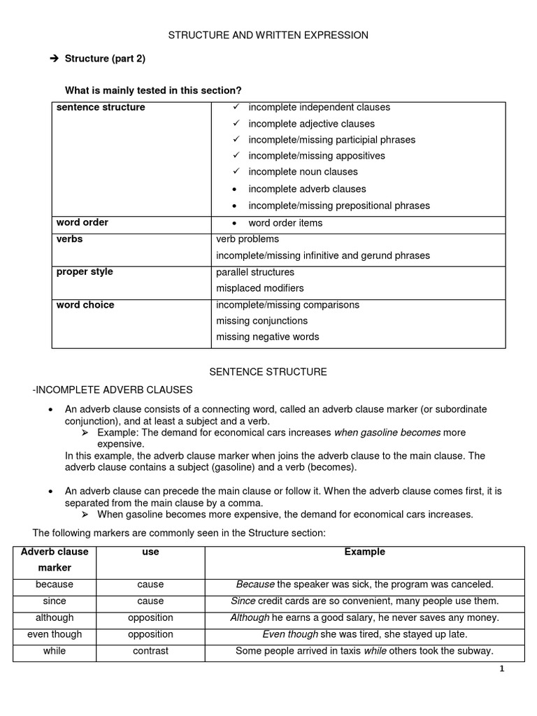 Kunci Jawaban Section 2 Structure And Written Expression