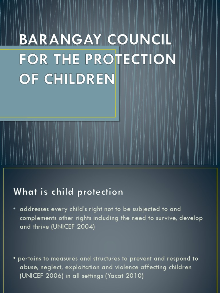 Barangay Child Protection Framework | PDF | Children's Rights | Social ...