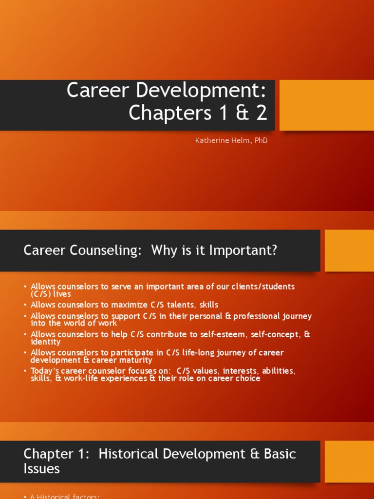 Career Development Week 1 Lecture | PDF | Counseling Psychology | Cognition