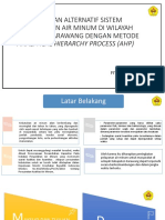 Pemilihan Alternatif Sistem Pengolahan Air Minum Di Wilayah Kabupaten Karawang Dengan Metode