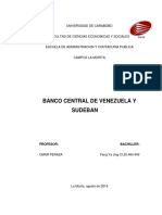 Banco Central de Venezuela y Sudeban