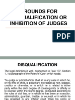 Grounds for Disqualification or Inhibition of Judges
