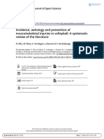 Incidence, Aetiology and Prevention of Musculoskeletal Injuries in Volleyball: A Systematic Review of The Literature