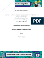 Evidencia 6 Ejercicio Práctico Presupuestos para La Empresa LPQ Maderas de Colombia