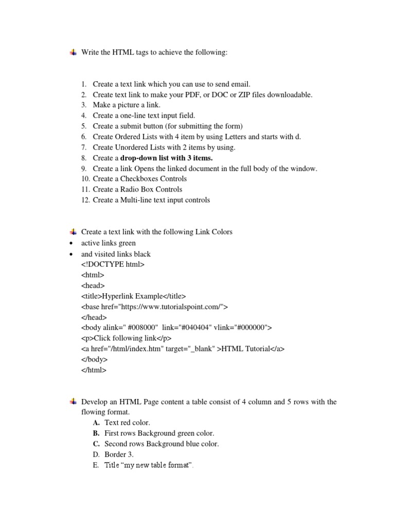 Essential HTML Tags: A Guide to Common Coding Structures | PDF ...