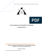 DBMS Lab Manual 2016-17