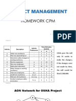 Project Management: Homework CPM