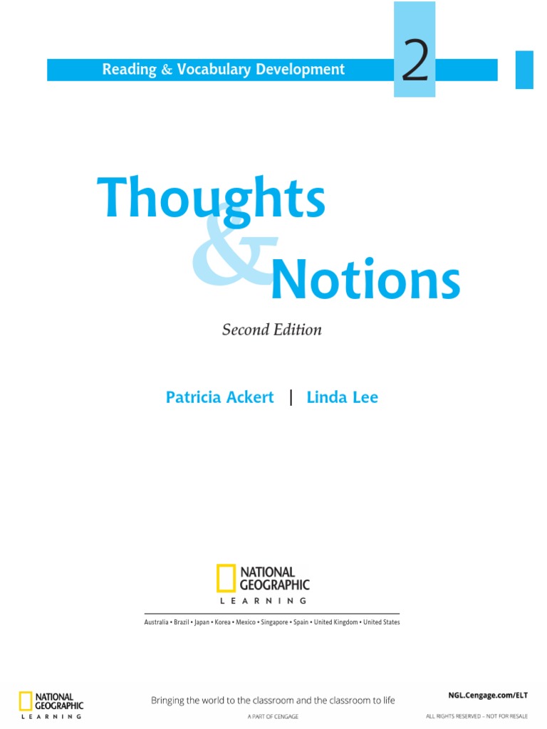 Thoughts and Notions (Sample) | PDF | Reading Comprehension | Vocabulary
