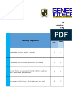 Table of Specifications Learning Area: Senior High-Grade 11 and 12 Subject Matter: Applied Economics