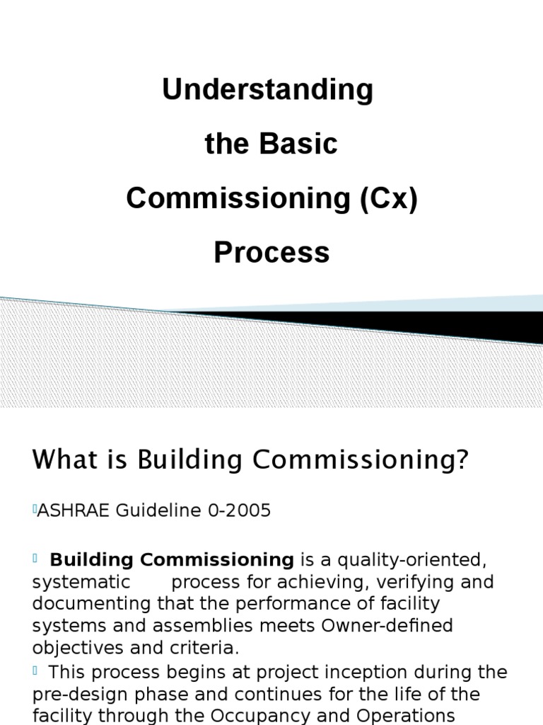 Basic Building Commissioning Process | PDF | Engineering | Energy And ...