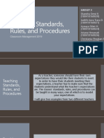 Teaching Standards, Rules, and Procedures