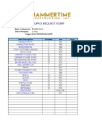 Office Supply Request Form: Item Description Quantity Unit Price