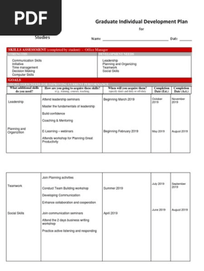 Individual Development Plan
