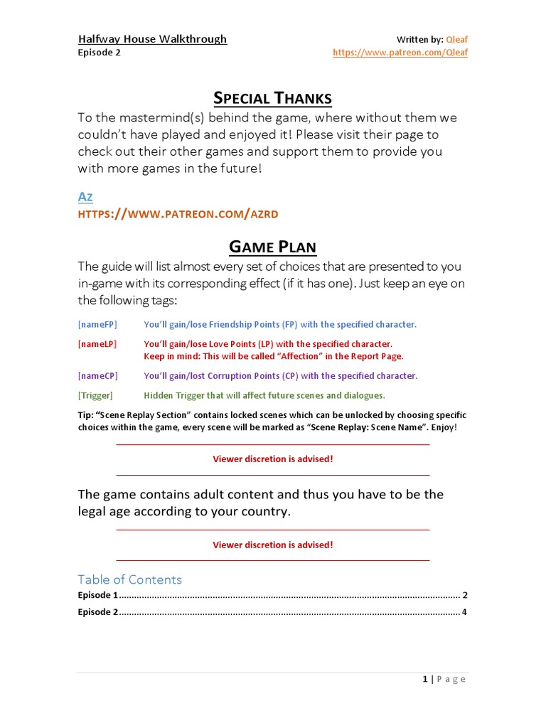 Halfway House Episode 2 Walkthrough Leisure Sports