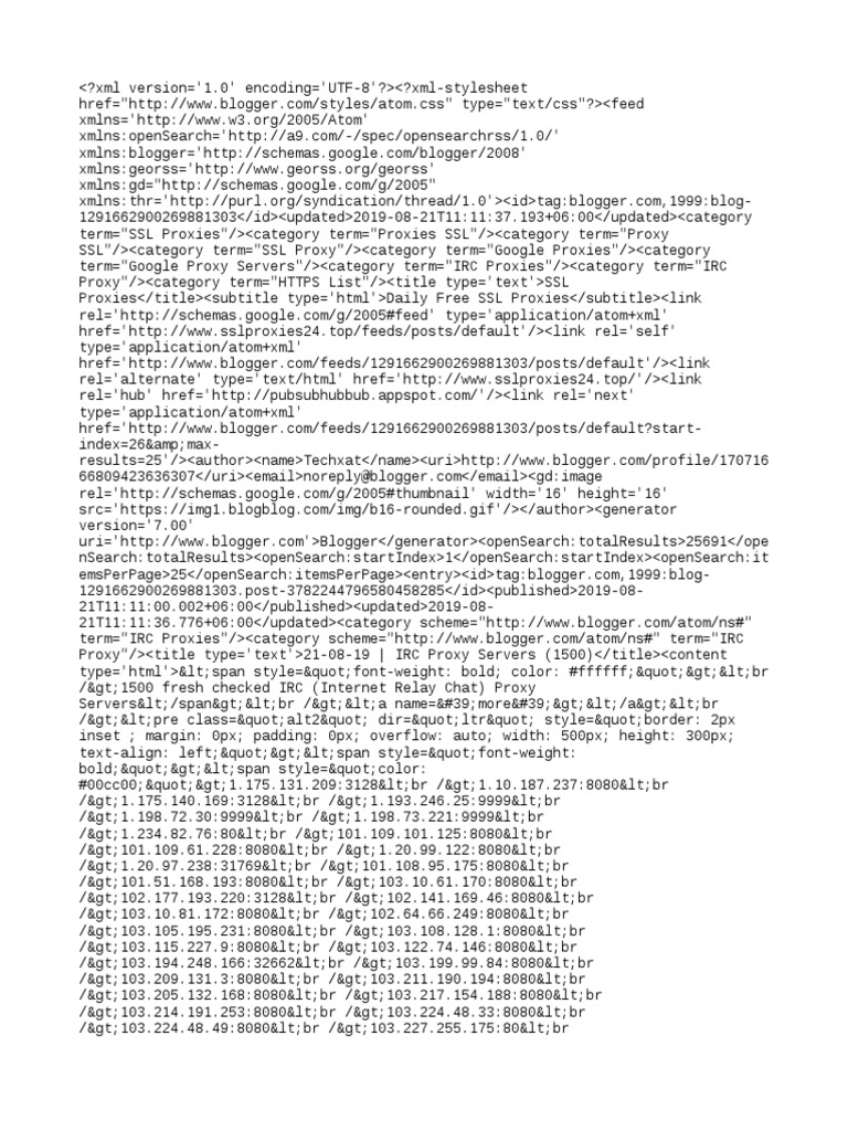 Ip Proxy List PDF Hypertext Transfer Protocol Proxy Server