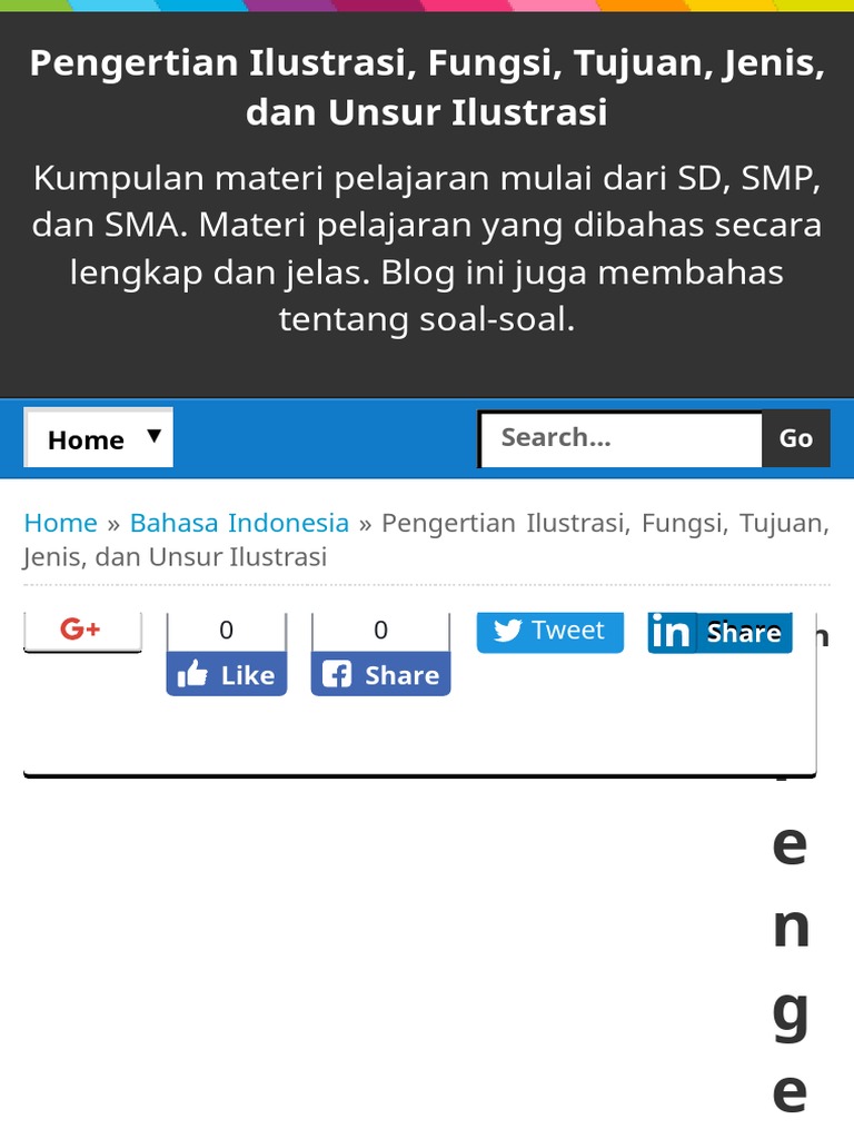 Pengertian Ilustrasi Fungsi Tujuan Jenis Dan Unsur Ilustrasi Pdf