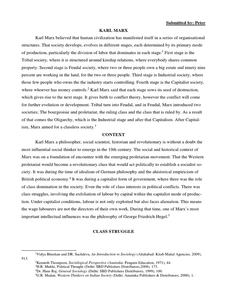 Submitted by peter karl marx pdf marx s theory of alienation