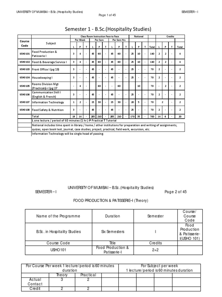 B Sc Hospitality Studies Sem I Pdf Sauce Cooking