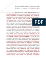 Assembleia Eleição Nova Diretoria