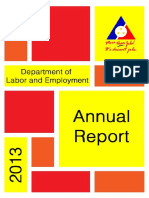 2013 Annual Report of The Philippine Department of Labor and Employment (DOLE)