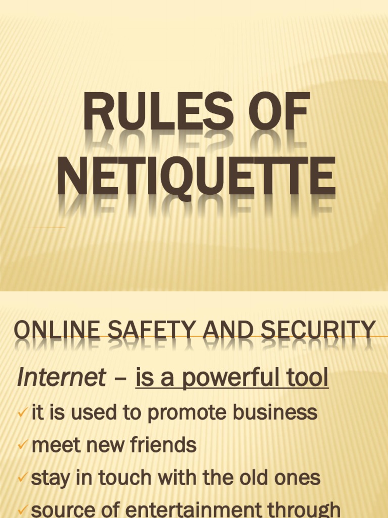 Rules of Netiquette | PDF | Computers