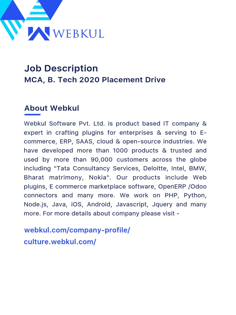 Webkul Software Engineer Trainee Job | PDF | Business