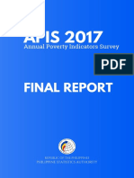 2017 Philippine Annual Poverty Incidence Survey (APIS) FINAL REPORT
