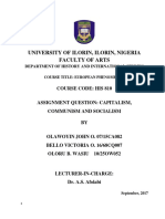 University of Ilorin, Ilorin, Nigeria Faculty of Arts: Course Code: His 810