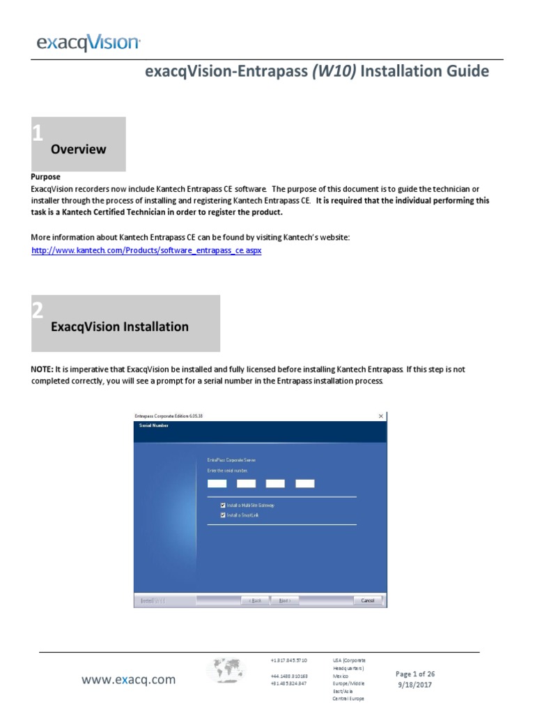 ExacqVision Entrapass Installation Guide | PDF | Windows Registry ...