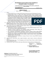 Surat Tugas Tim Pembahas RPJMD Kab. Kerinci 2014 - 2019 DPRD