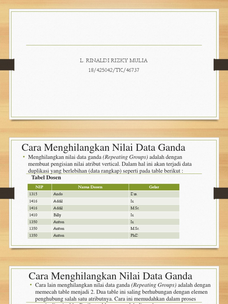 Mengatasi Duplikasi Data | PDF