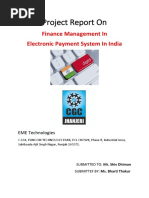 Project Report On: Finance Management in Electronic Payment System in India