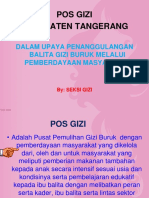 POS GIZI UNTUK PENANGGULANGAN GIZI BURUK