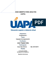 Tarea 1 de Programación 2019