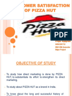 Customer Satisfaction of Pizza Hut: Priya Vijayran 04961201712 Bba Vith Semester Major Project