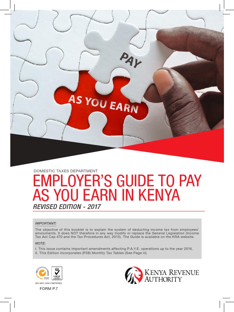 Paye Guide Kenya | PDF | Employee Benefits | Taxes