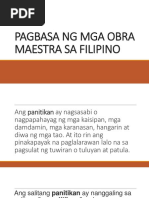 Pagbasa NG Mga Obra Maestra Sa Filipino