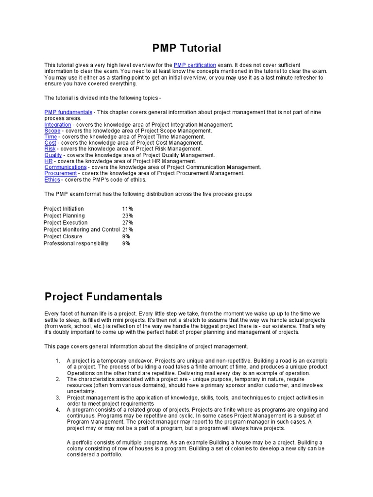 PMP Notes PDF | PDF | Project Management | Business